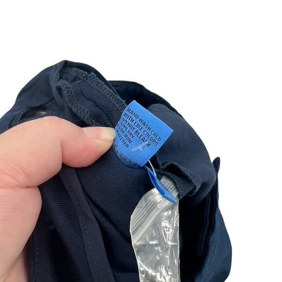 J. Mclaughlin Ebba Shorts Linen Blend Twill Pleated Navy Blue Size US 8 - Picture 12 of 12